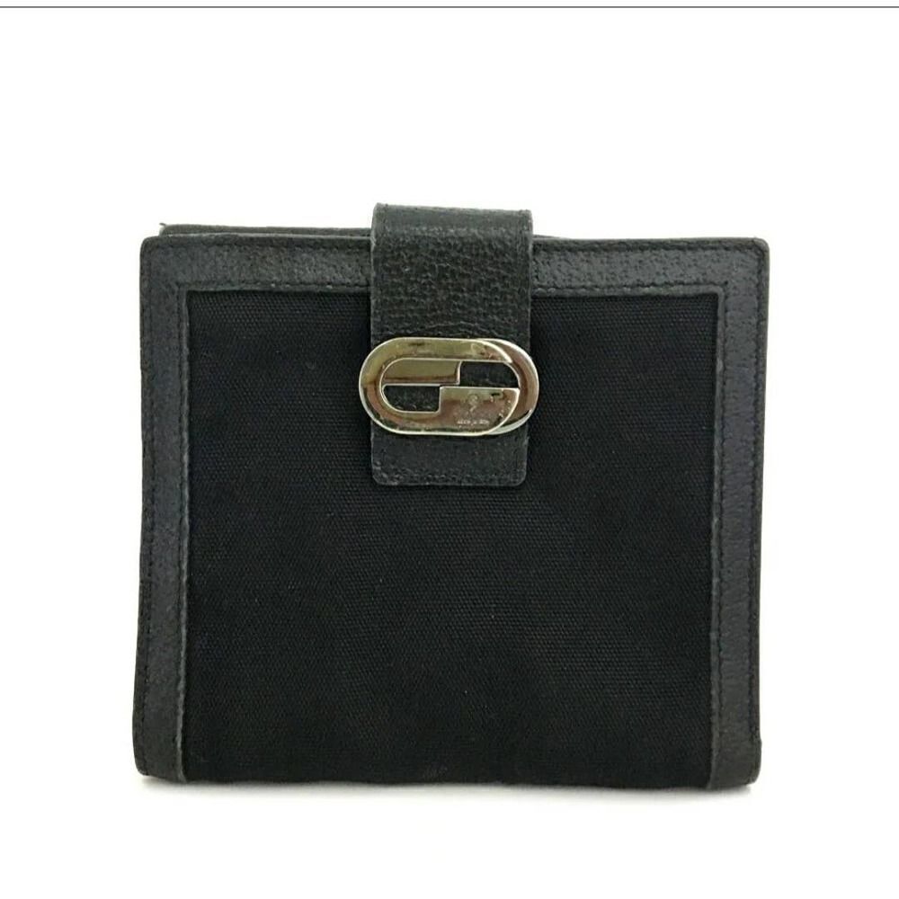 GUCCI GG Logo Canvas Leather Bifold Wallet /1A7636. 03504162106